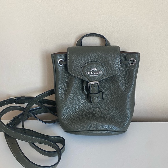 NWT Coach Small Amelia Olive Convertible Backpack - Picture 2 of 6
